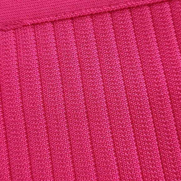 HOT HOT HOT PINK BODYCON MIDI DRESS, SZ L - Picture 3 of 5